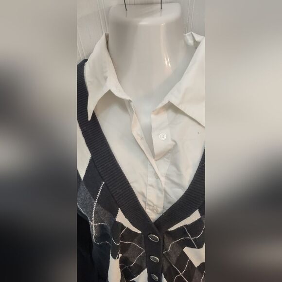 Mint Condition Forever 21 Arygle Sweater Size 2X Preppy Collegiate Swank - Picture 2 of 5